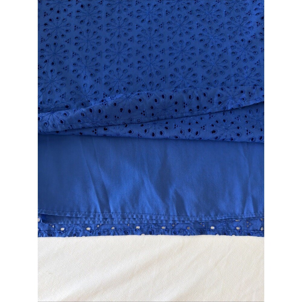 Lilly Pulitzer Astara Dress Baha Blue Womens Sz XL Neon Sunburst Eyelet Pompoms - Picture 9 of 16